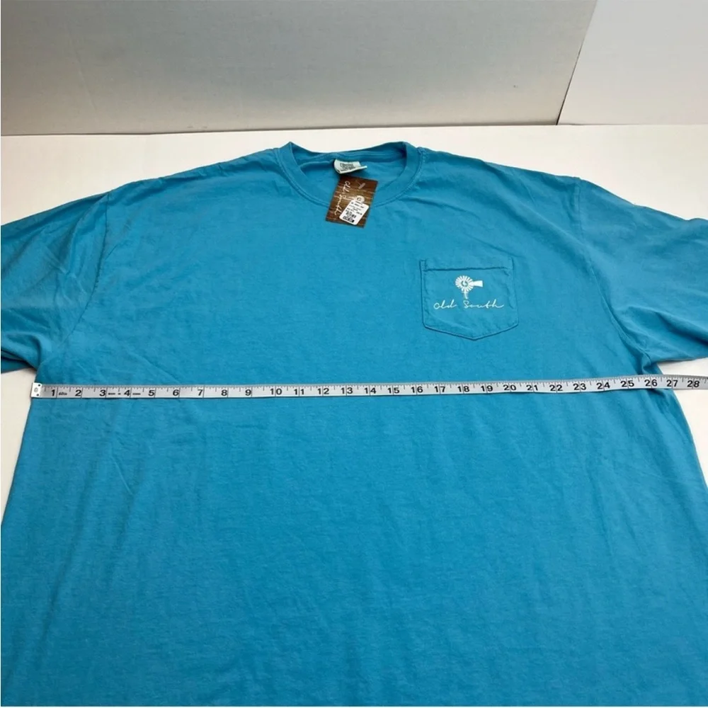 Old South Apparel Co No Wake Zone Teal Blue Short Sleeve Shirt Mens Size 3XL NEW - Picture 4 of 7